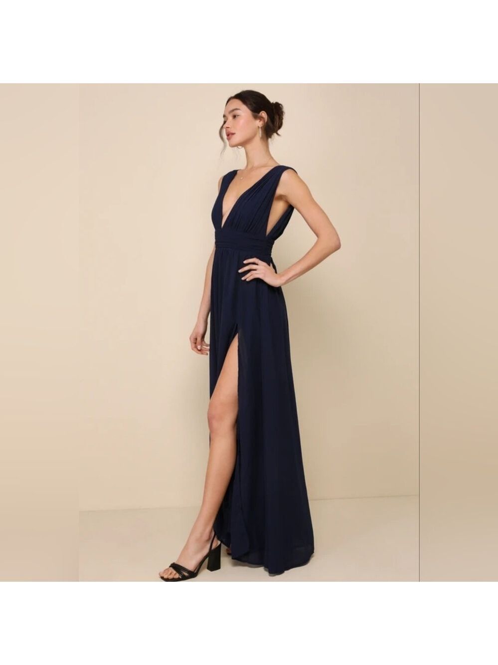 Lulus - Heavenly Hues Navy Blue Maxi Dress (NWOT)